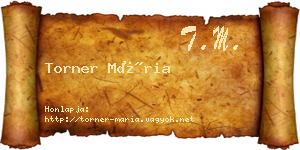 Torner Mária névjegykártya